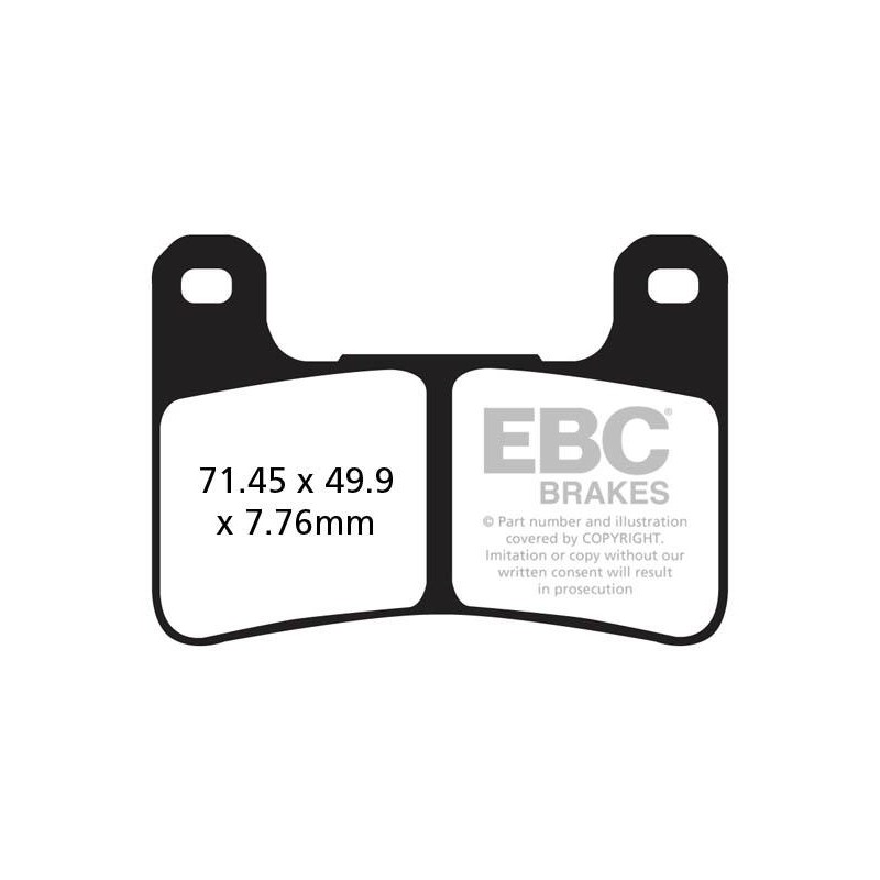 Klocki hamulcowe EBC GPFAX379HH torowe/profesjonalne (kpl. na 1 tarcze)