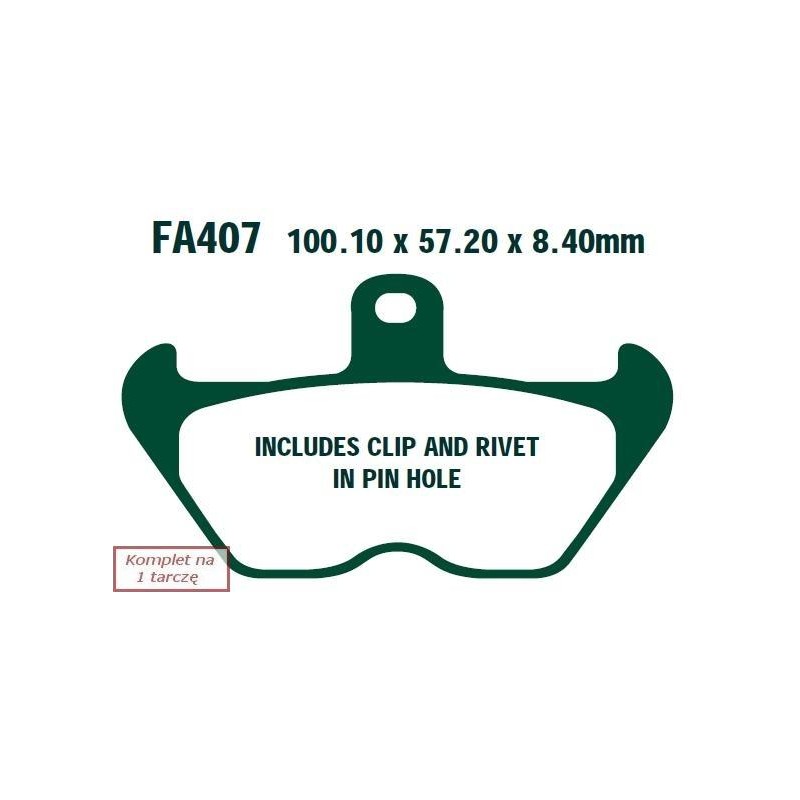 Klocki hamulcowe EBC EPFA407HH Extreme Pro (kpl. na 1 tarcze)