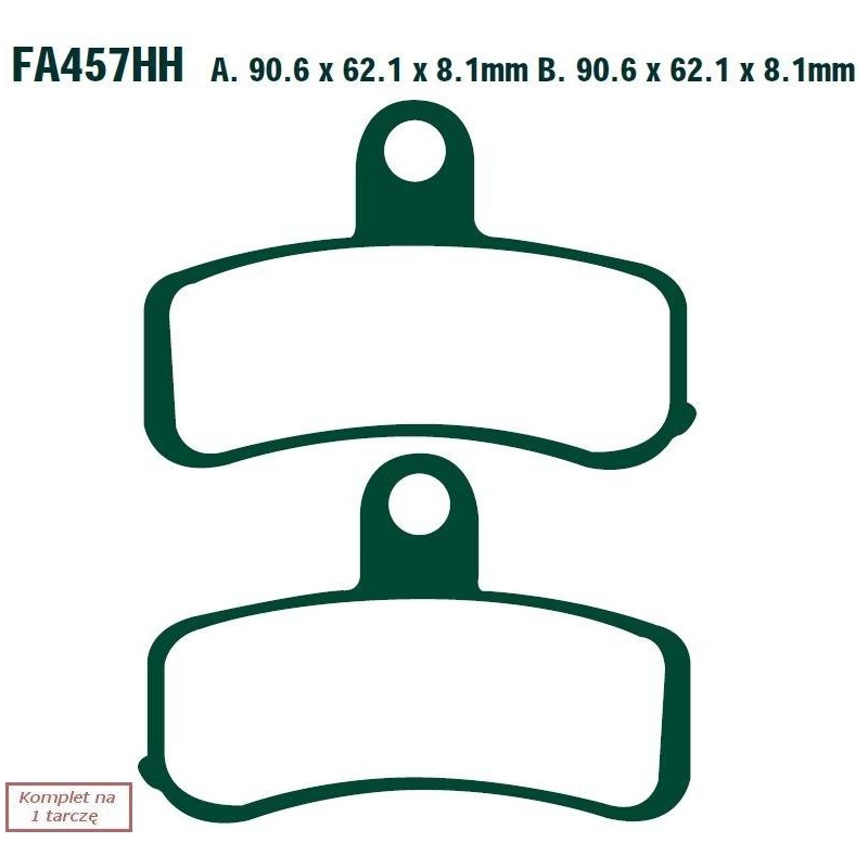 Klocki hamulcowe EBC EPFA457HH Extreme Pro (kpl. na 1 tarcze)