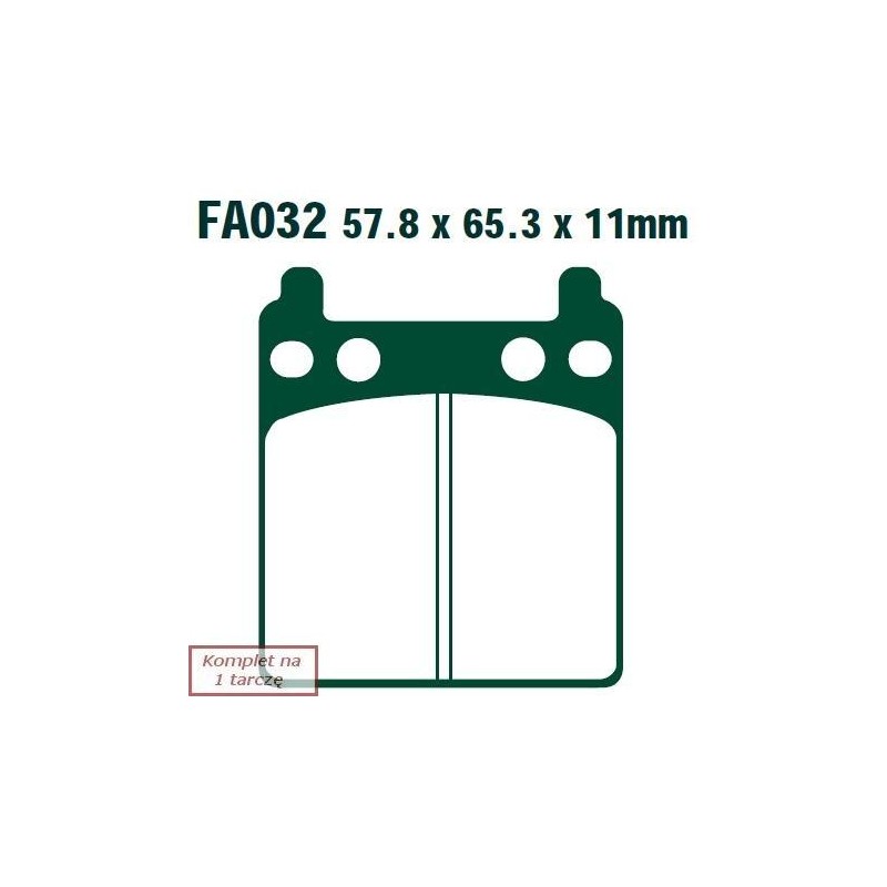 Klocki hamulcowe EBC FA032V V-PAD (kpl. na 1 tarcze)