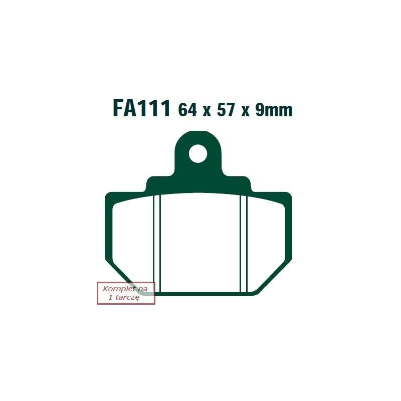 Klocki hamulcowe EBC FA111R (kpl. na 1 tarcze)