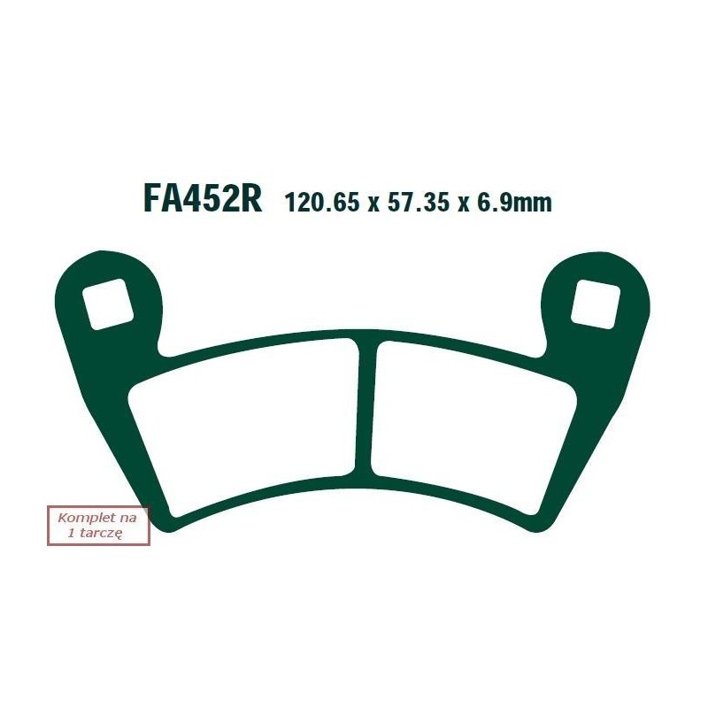 Klocki hamulcowe EBC FA452TT (kpl. na 1 tarcze)