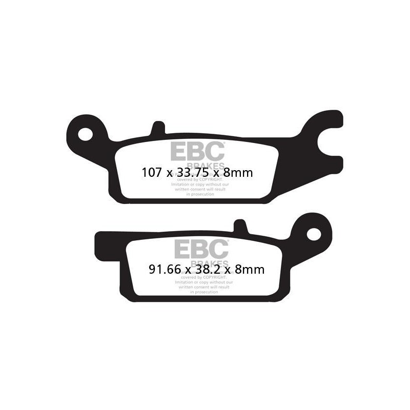 Klocki hamulcowe EBC FA443R (kpl. na 1 tarcze) (odpowiednik PROX 37.255102)