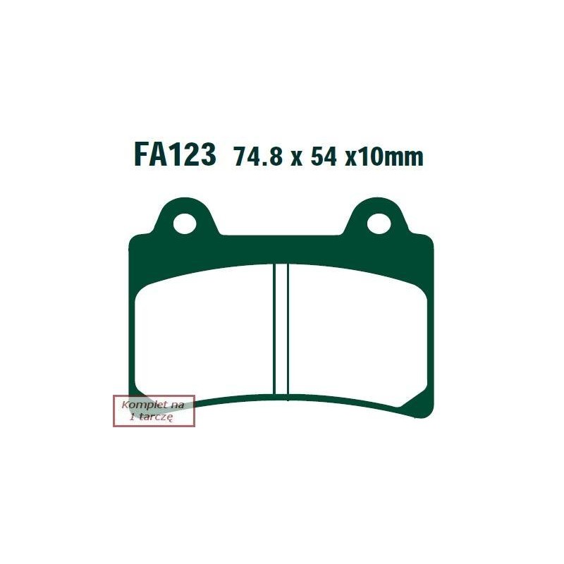 Klocki hamulcowe EBC FA123HH wzmacniane (kpl. na 1 tarcze)