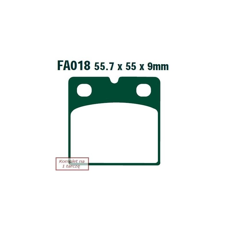 Klocki hamulcowe EBC FA018V V-PAD (kpl. na 1 tarcze)