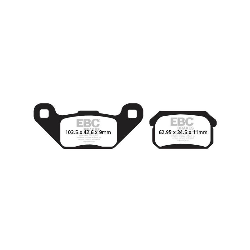 Klocki hamulcowe EBC FA431R (kpl. na 1 tarcze)