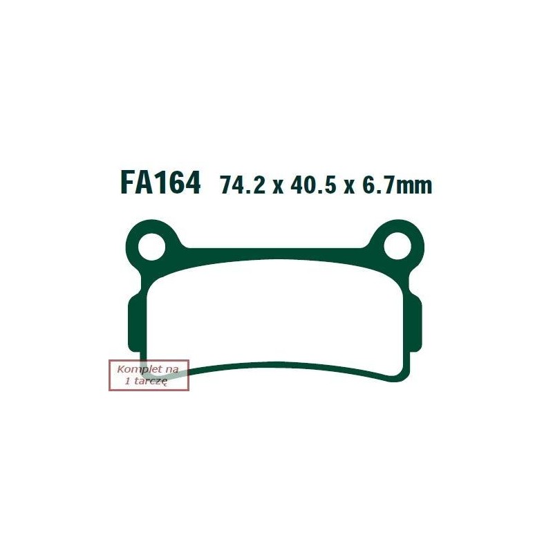 Klocki hamulcowe EBC FA164R (kpl. na 1 tarcze)