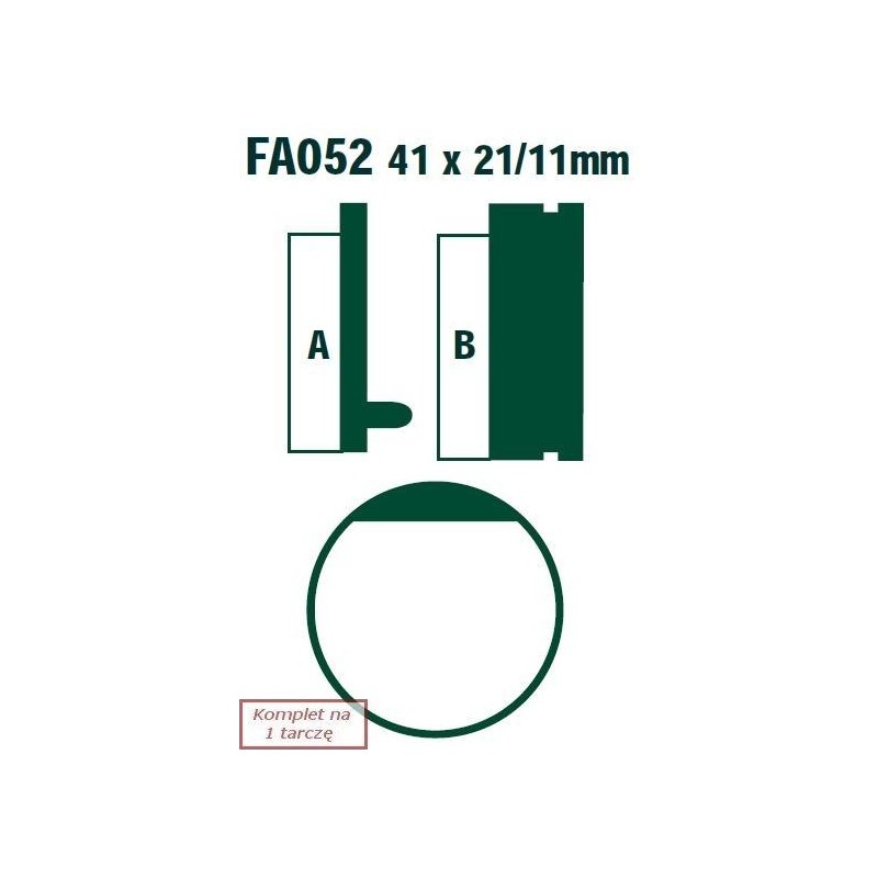 Klocki hamulcowe EBC FA052 (kpl. na 1 tarcze)