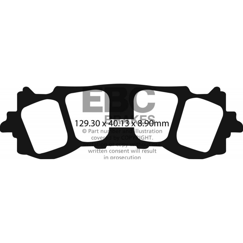 Klocki hamulcowe EBC FA717HH wzmacniane (kpl. na 1 tarcze)