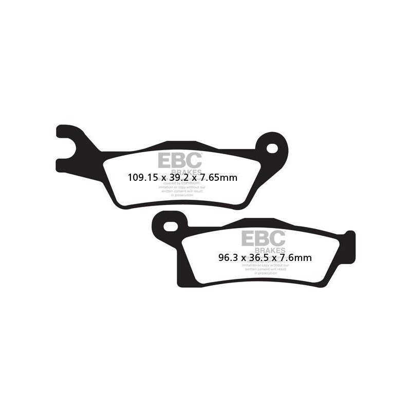 Klocki hamulcowe EBC FA617R (kpl. na 1 tarcze)