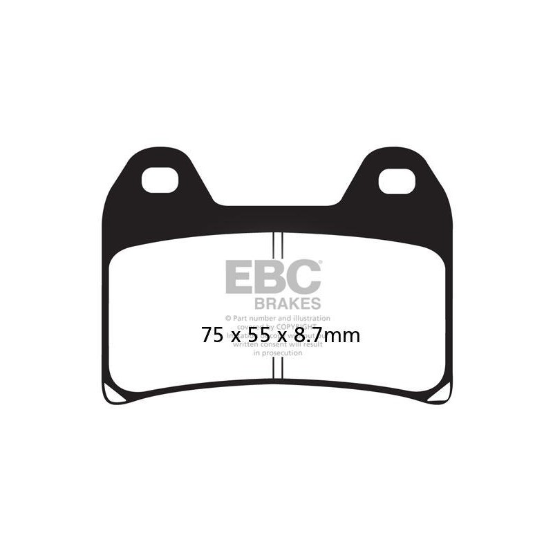 Klocki hamulcowe EBC FA244HH wzmacniane (kpl. na 1 tarcze)