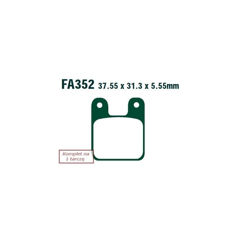 Klocki hamulcowe EBC FA352 (kpl. na 1 tarcze)