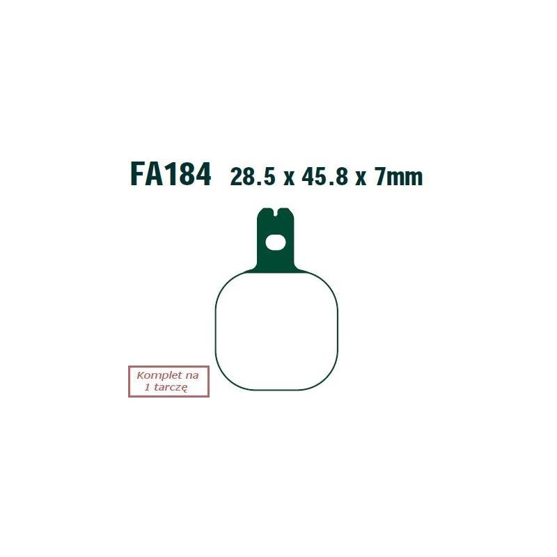 Klocki hamulcowe EBC FA184 (kpl. na 1 tarcze)