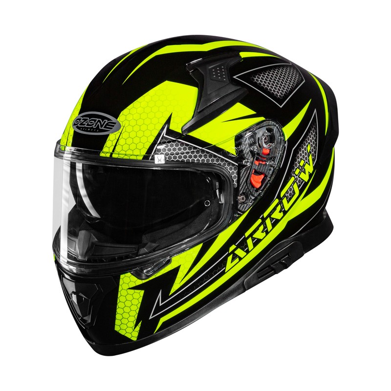 KASK OZONE INTEGRALNY ARROW BLACK/GREY/FLO YELLOW 
