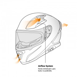 KASK OZONE INTEGRALNY ARROW BLACK/GREY/FLO YELLOW 