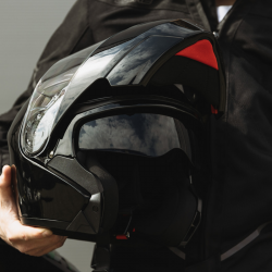 KASK OZONE FLIP UP WIND GLOSS BLACK 