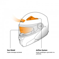KASK OZONE FLIP UP WIND GLOSS BLACK 