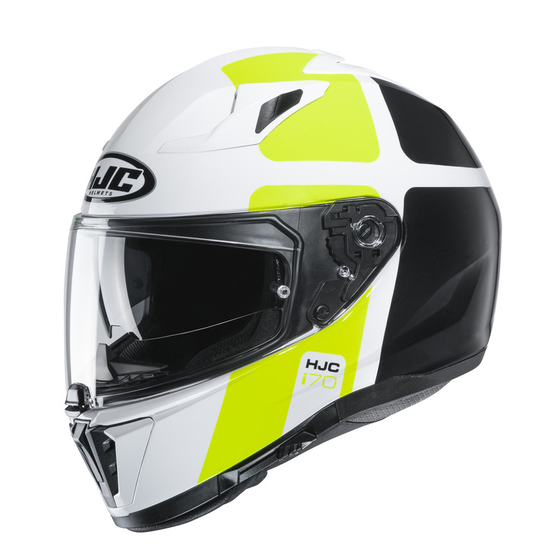 KASK HJC I70 PRIKA WHITE/BLACK/FLO YELLOW 