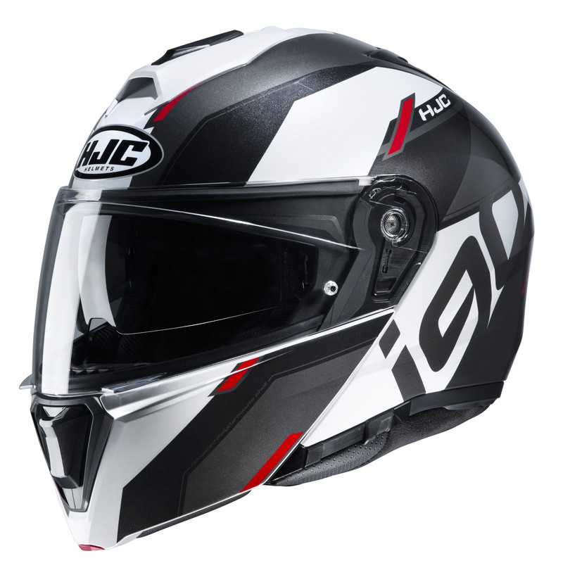 KASK HJC I90 AVENTA BLACK/WHITE/RED 