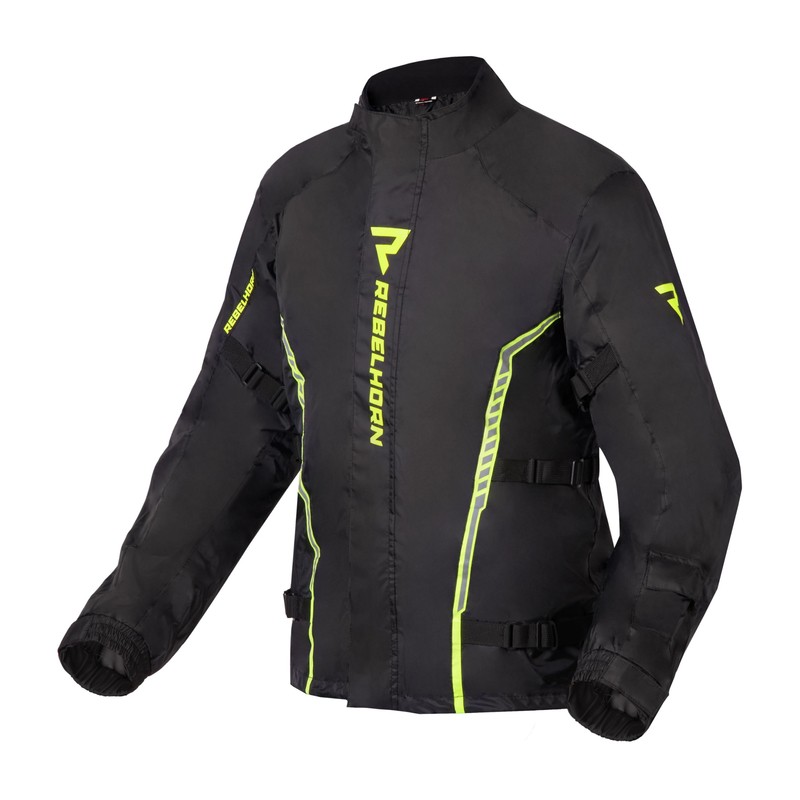 KURTKA PRZECIWDESZCZOWA REBELHORN PATROL BLACK/FLO YELLOW 