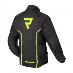 KURTKA PRZECIWDESZCZOWA REBELHORN PATROL BLACK/FLO YELLOW 