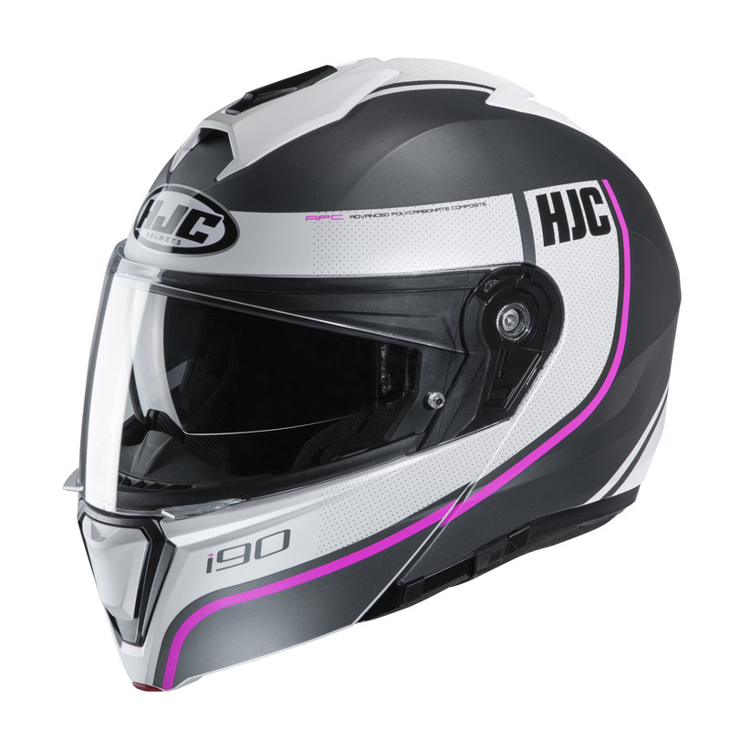 KASK HJC I90 DAVAN BLACK/WHITE/PINK 