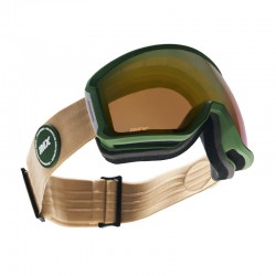 GOGLE SNOWBOARDOWE IMX PEAK GREEN MATT/SAND - SZYBA PODWÓJNA GOLD IRRIDIUM + BROWN ENDURO CROSS