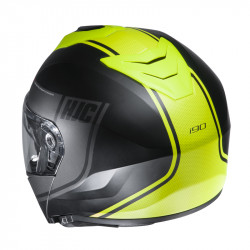 KASK HJC I90 DAVAN BLACK/FLO YELLOW 