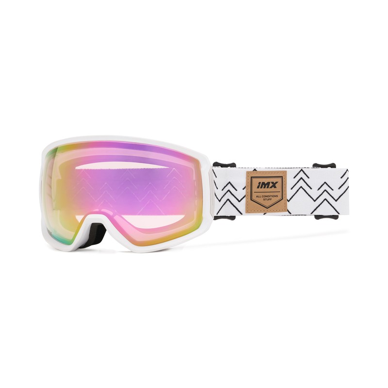GOGLE SNOWBOARDOWE IMX PEAK WHITE MATT/GRAPHIC WHITE - SZYBA PODWÓJNA PINK IRRIDIUM + PINK ENDURO CROSS GOGLE SNOWBOARDOWE IMX PEAK WHITE MATT/GRAPHIC WHITE - SZYBA PODWÓJNA PINK IRRIDIUM + PINK ENDURO CROSS