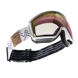 GOGLE SNOWBOARDOWE IMX PEAK WHITE MATT/GRAPHIC WHITE - SZYBA PODWÓJNA PINK IRRIDIUM + PINK ENDURO CROSS