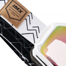 GOGLE SNOWBOARDOWE IMX PEAK WHITE MATT/GRAPHIC WHITE - SZYBA PODWÓJNA PINK IRRIDIUM + PINK ENDURO CROSS