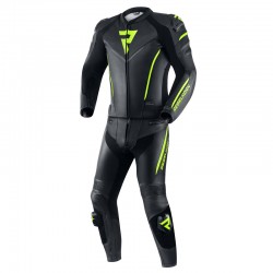KURTKA SKÓRZANA REBELHORN FIGHTER BLACK/FLO YELLOW 