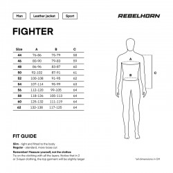 KURTKA SKÓRZANA REBELHORN FIGHTER BLACK/FLO YELLOW 