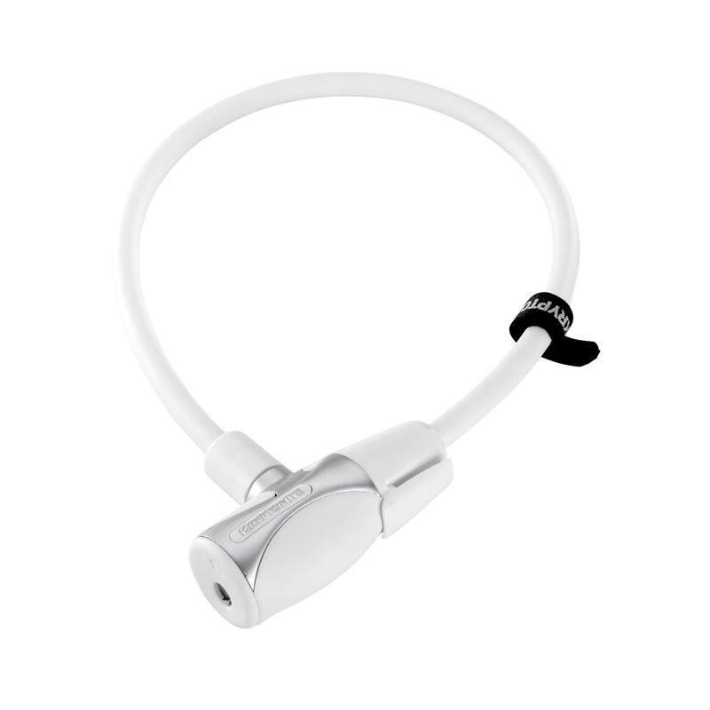 ZAPIĘCIE ROWEROWE KRYPTONITE KRYPTOFLEX 1265 KEY CBL WHITE 12X65CM