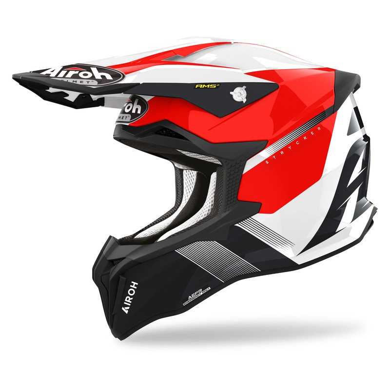 KASK AIROH STRYCKER BLAZER RED GLOSS 
