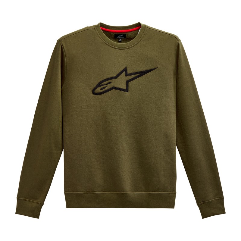 BLUZA ALPINESTARS AGELESS CREW MILITARY GREEN/BLACK 