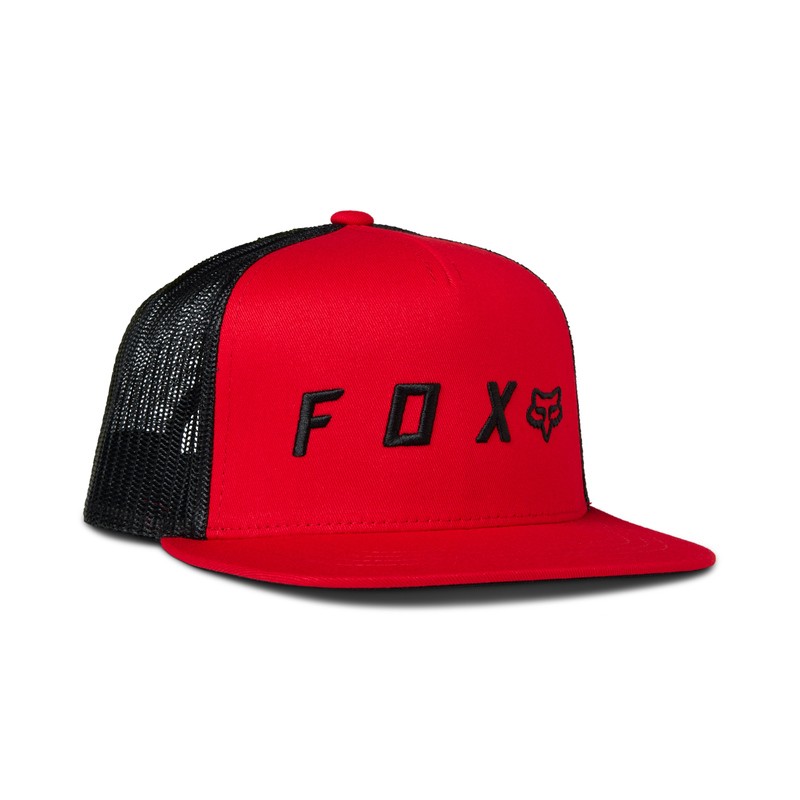 CZAPKA Z DASZKIEM FOX JUNIOR ABSOLUTE SNAPBACK MESH FLAME RED  ENDURO CROSS