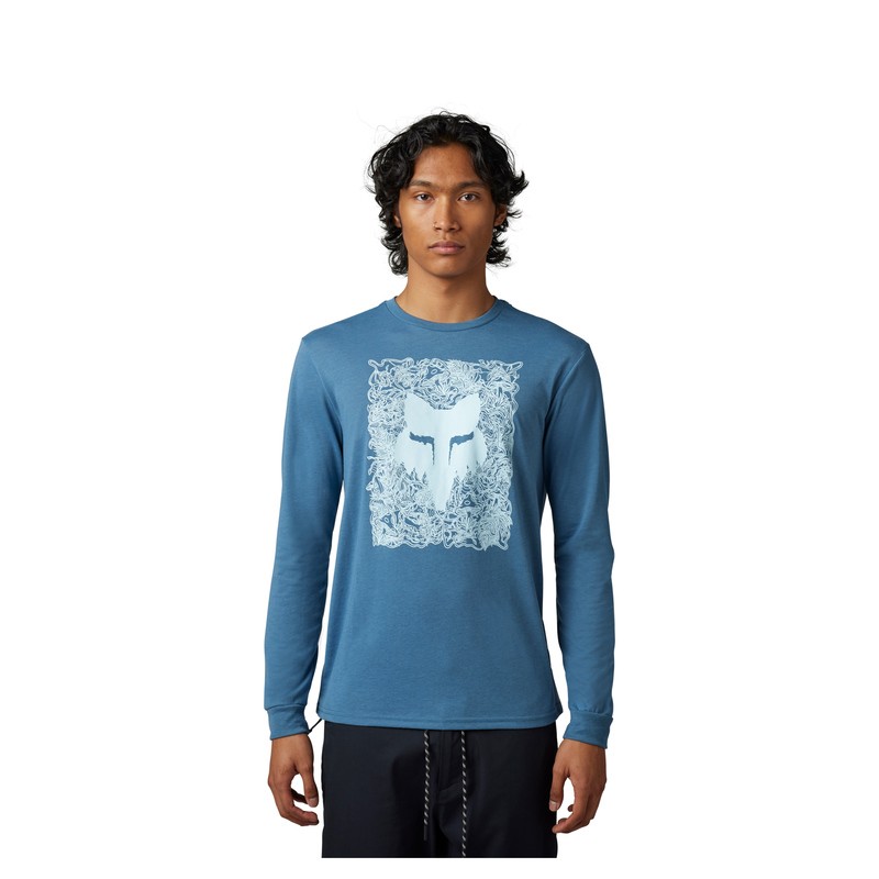 KOSZULKA Z DŁUGIM RĘKAWEM FOX AUXLRY TECH DARK SLATE  ENDURO CROSS