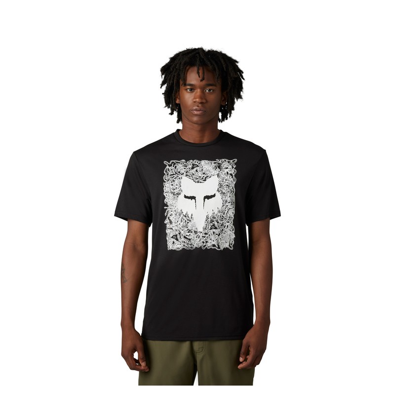 T-SHIRT FOX AUXLRY TECH BLACK  ENDURO CROSS