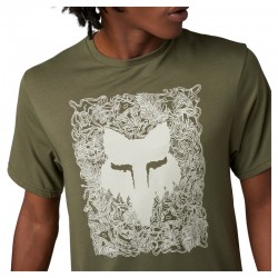 T-SHIRT FOX AUXLRY TECH OLIVE GREEN  ENDURO CROSS