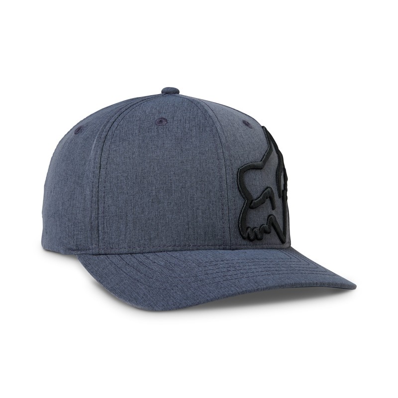 CZAPKA Z DASZKIEM FOX CLOUDED FLEXFIT 2.0 HEATHER DEEP COBALT  ENDURO CROSS