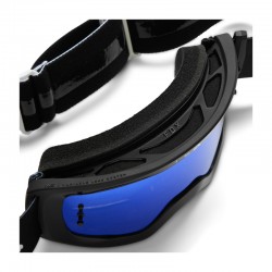 GOGLE FOX MAIN KOZMIK BLACK/BLUE - SZYBA BLUE MIRROR (1 SZYBA W ZESTAWIE) ENDURO CROSS