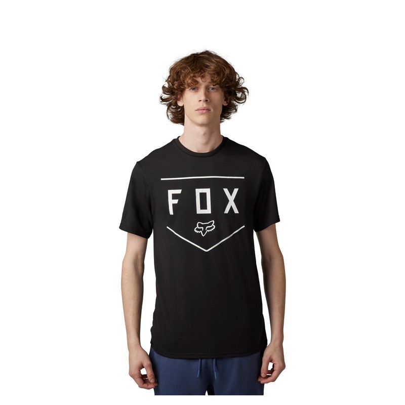 T-SHIRT FOX SHIELD TECH BLACK  ENDURO CROSS