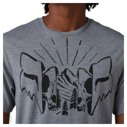 T-SHIRT FOX THE FORMAT TECH HEATHER GRAPHITE  ENDURO CROSS