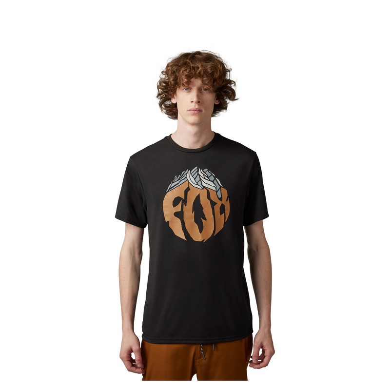 T-SHIRT FOX TURNOUT TECH BLACK  ENDURO CROSS