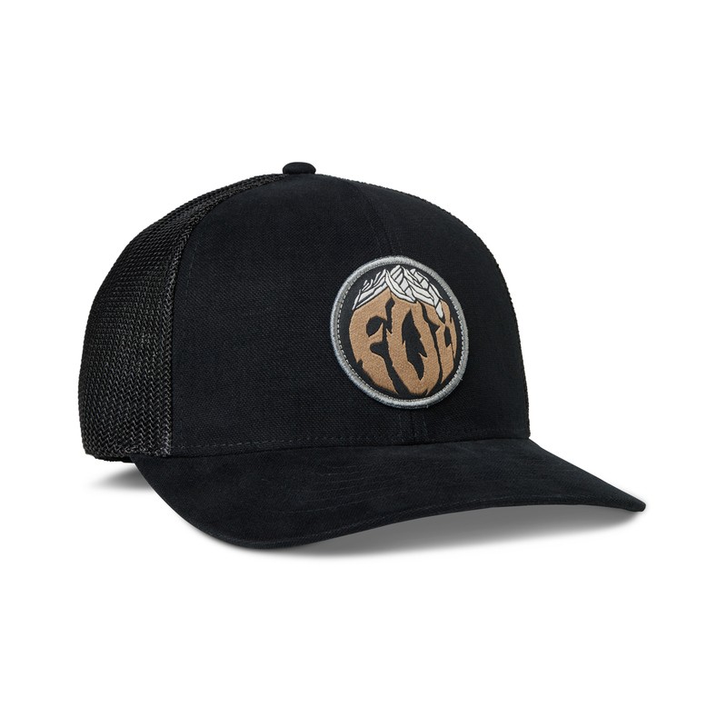 CZAPKA Z DASZKIEM FOX TURNOUTS MESH FLEXFIT BLACK  ENDURO CROSS