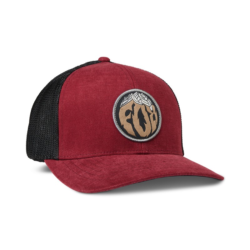 CZAPKA Z DASZKIEM FOX TURNOUTS MESH FLEXFIT SCARLET  ENDURO CROSS