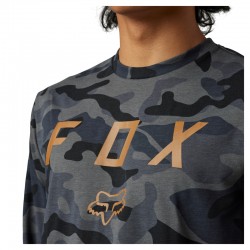 KOSZULKA Z DŁUGIM RĘKAWEM FOX VZNS TECH BLACK CAMO  ENDURO CROSS
