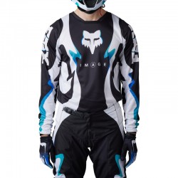 BLUZA FOX 180 KOZMIK BLACK/WHITE  ENDURO CROSS