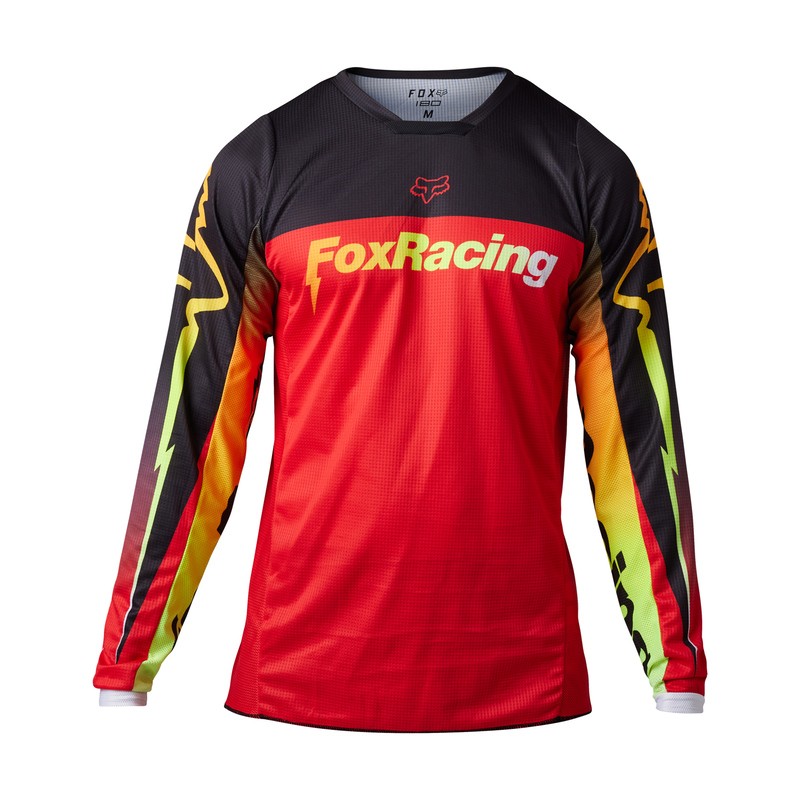 BLUZA FOX 180 STATK FLUORESCENT RED  ENDURO CROSS
